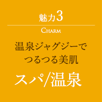 魅力3 温泉ジャグジーで つるつる美肌 スパ/温泉