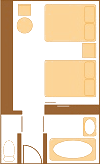 Standard twin room　layout 