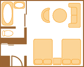 Deluxe twin room　layout 